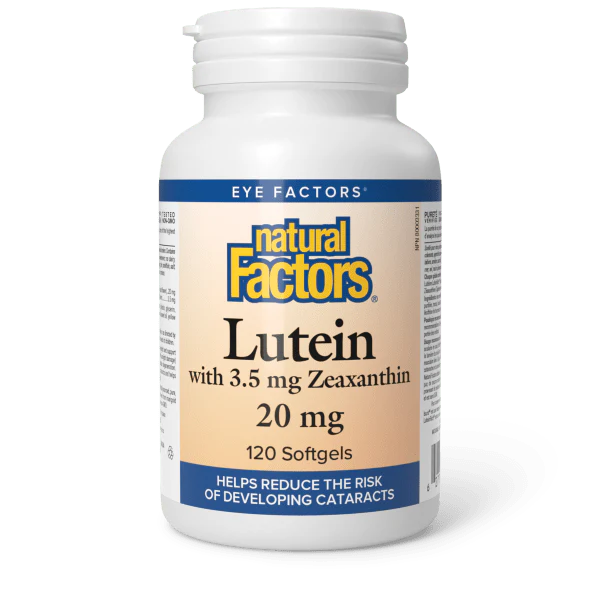 Lutein 20 mg with Zeaxanthin, 120 Softgels - Natural Factors