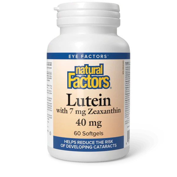 Lutein 40 mg with Zeaxanthin, 60 Softgels - Natural Factors