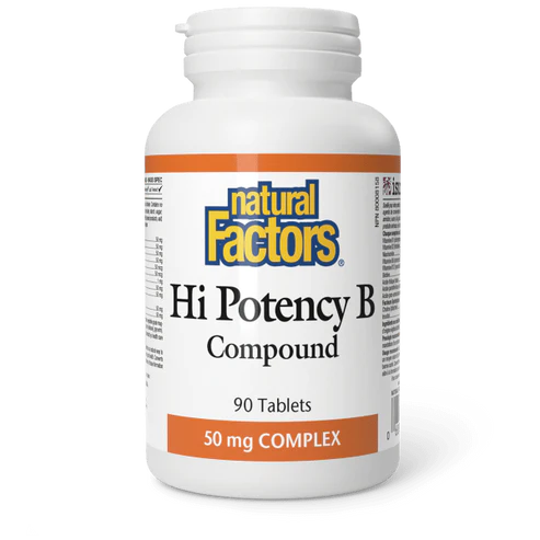 Hi Potency B Compound 50 mg, 90 Tablets - Natural Factors