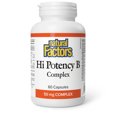 Hi Potency B Complex 50 mg, 60 Capsules - Natural Factors