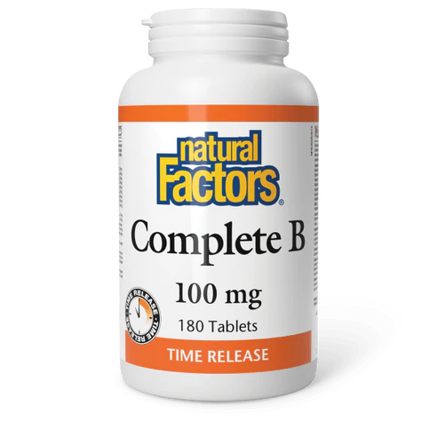 Complete B Timed Release 100 mg, 180 Tablets - Natural Factors
