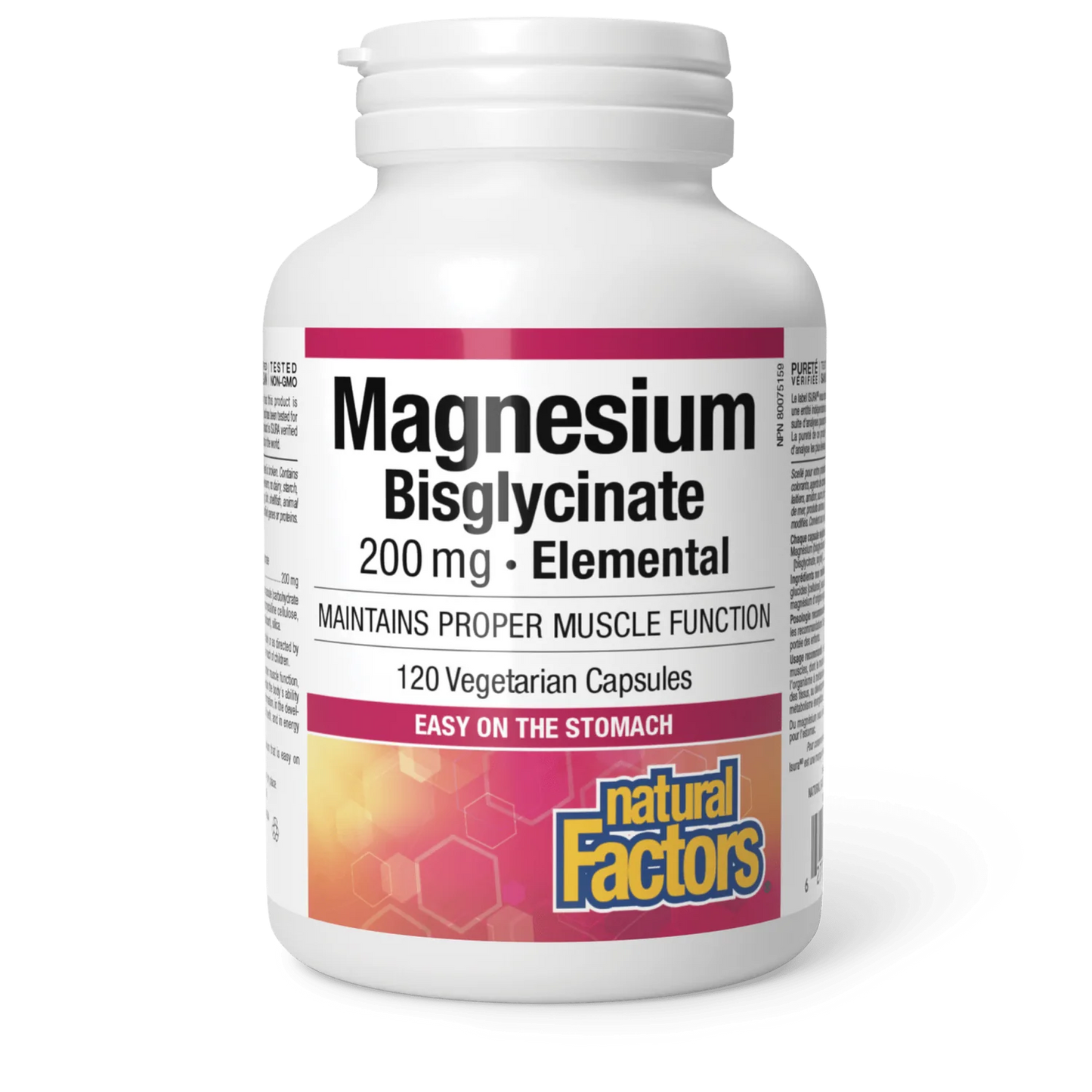 Magnesium Bisglycinate 200 mg Elemental-120 Capsules