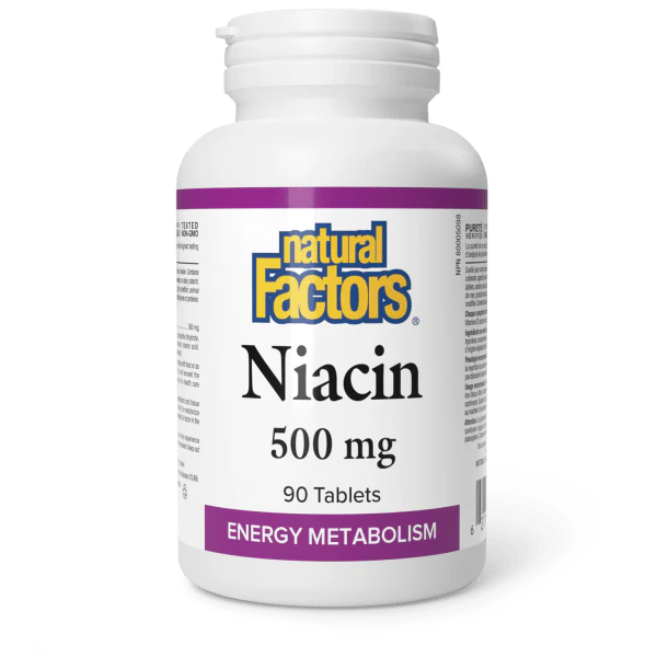 Vitamin B3 500 mg, 90 Tablets - Natural Factors