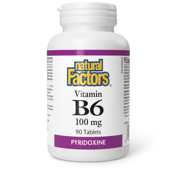 Vitamin B6 100 mg, 90 Tablets - Natural Factors