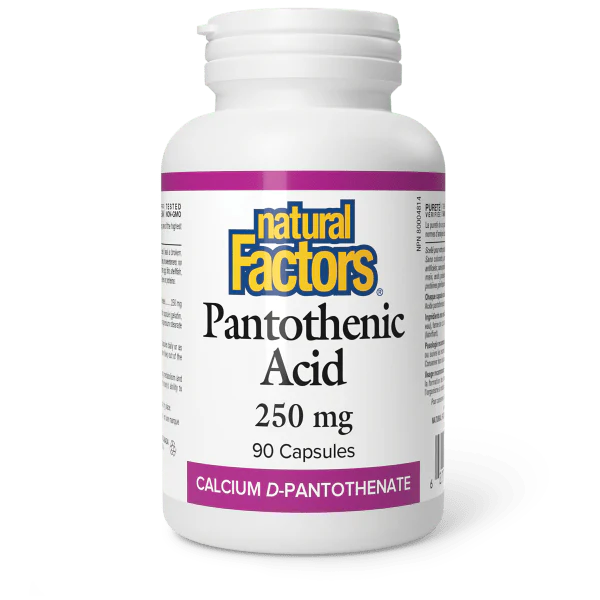 Pantothenic Acid 250 mg, 90 capsules - Natural Factors