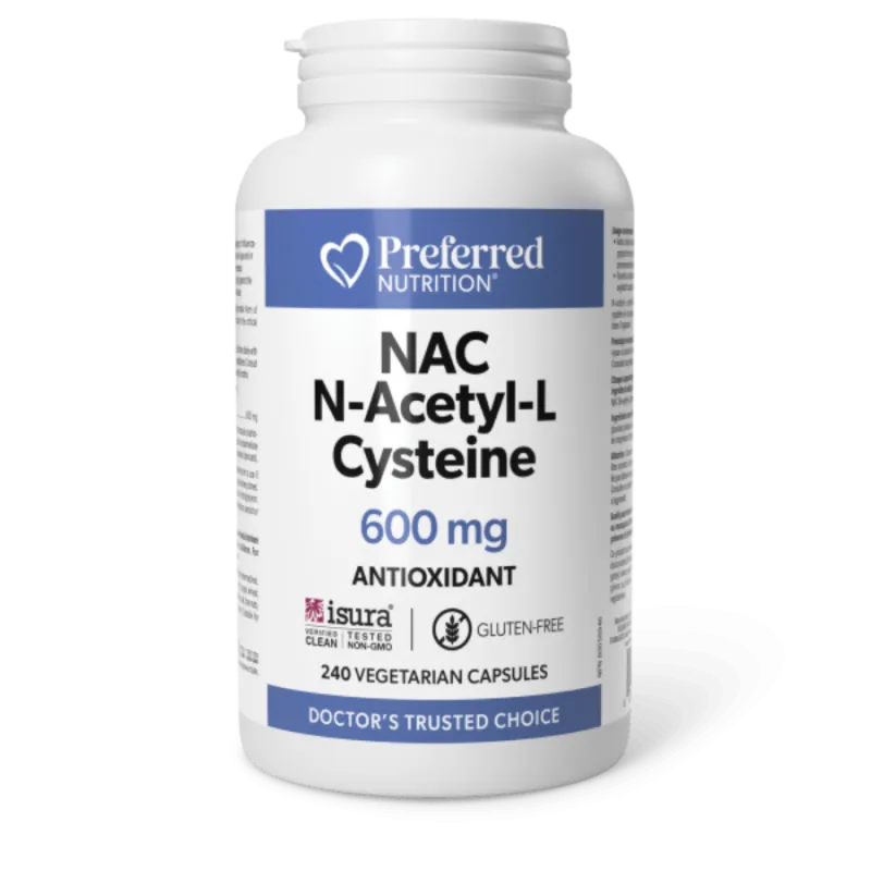 Preferred Nutrition NAC N-Acetyl-L-Cysteine 600 mg 240 veg caps