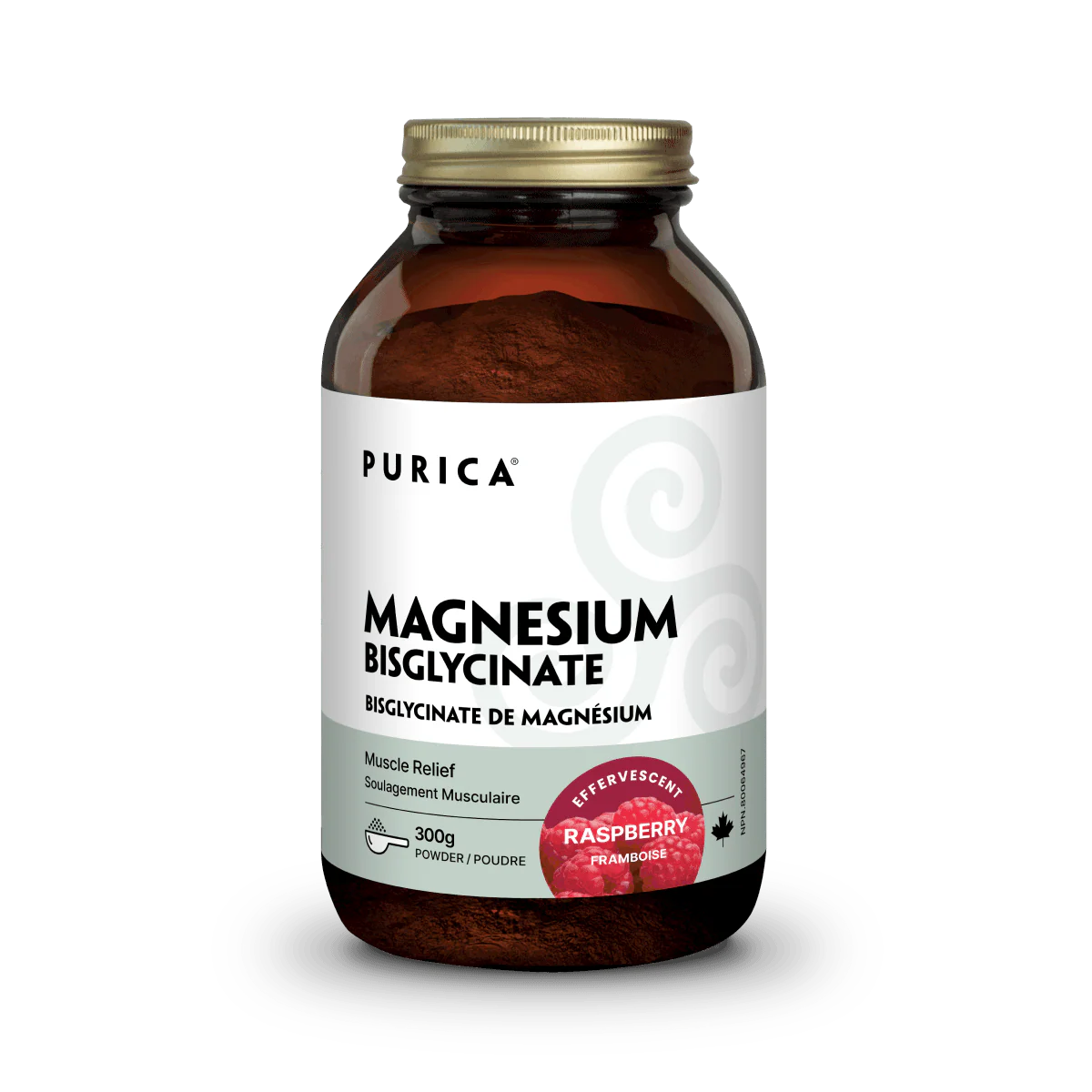 Purica Magnesium Bisglycinate Raspberry, 300 g