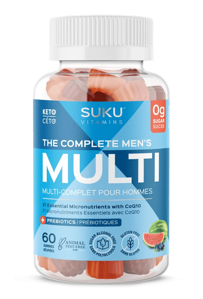 Suku Vitamins Men’s Multi – Mixed Fruit Gummies, 60 Count