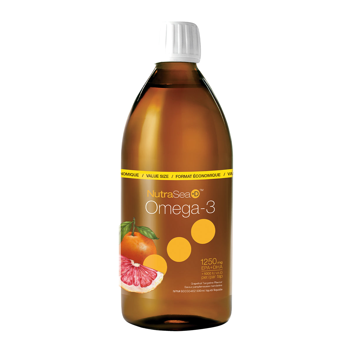 Omega-3 + Vitamin D Grapefruit Tangerine-500mL