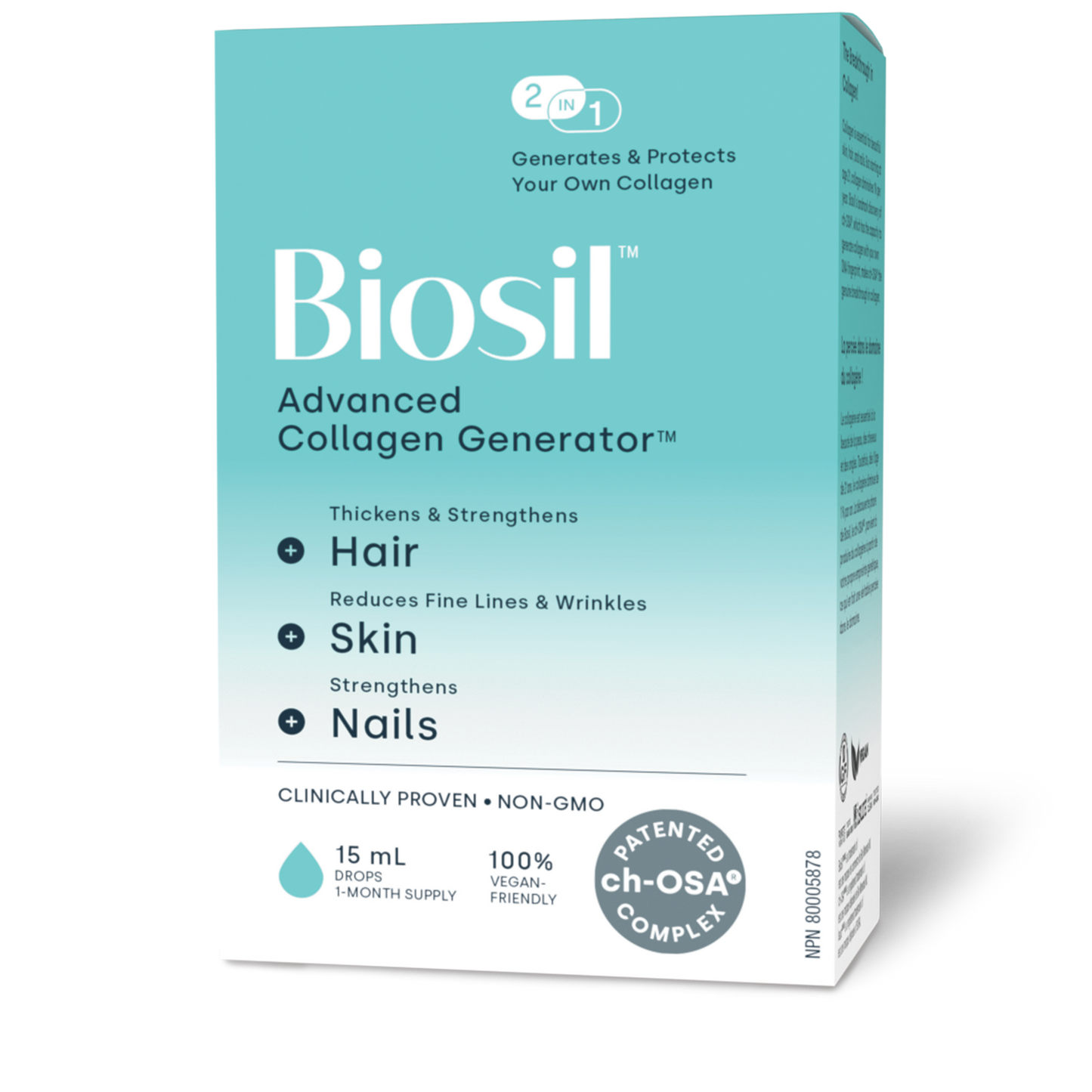 BioSil™ BioSil™ Choline-Stabilized Orthosilicic Acid® Hair • Skin • Nails 15 mL Liquid