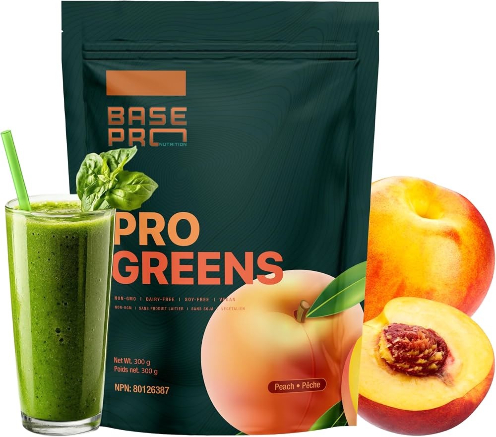 Base Pro Nutrition Pro Greens – Peach Greens Powder