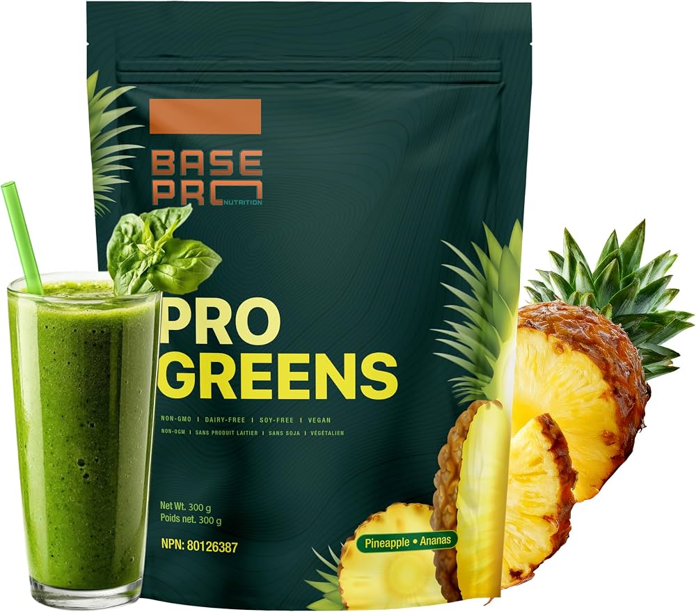 Base Pro Nutrition Pro Greens – Pineapple Greens Powder