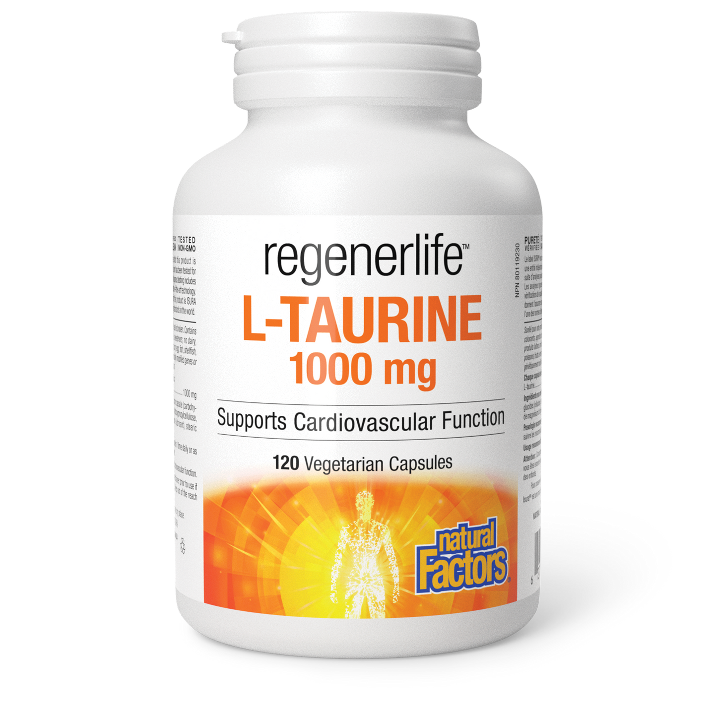 Natural Factors L-Taurine 1000 mg 120 Vegetarian Capsules