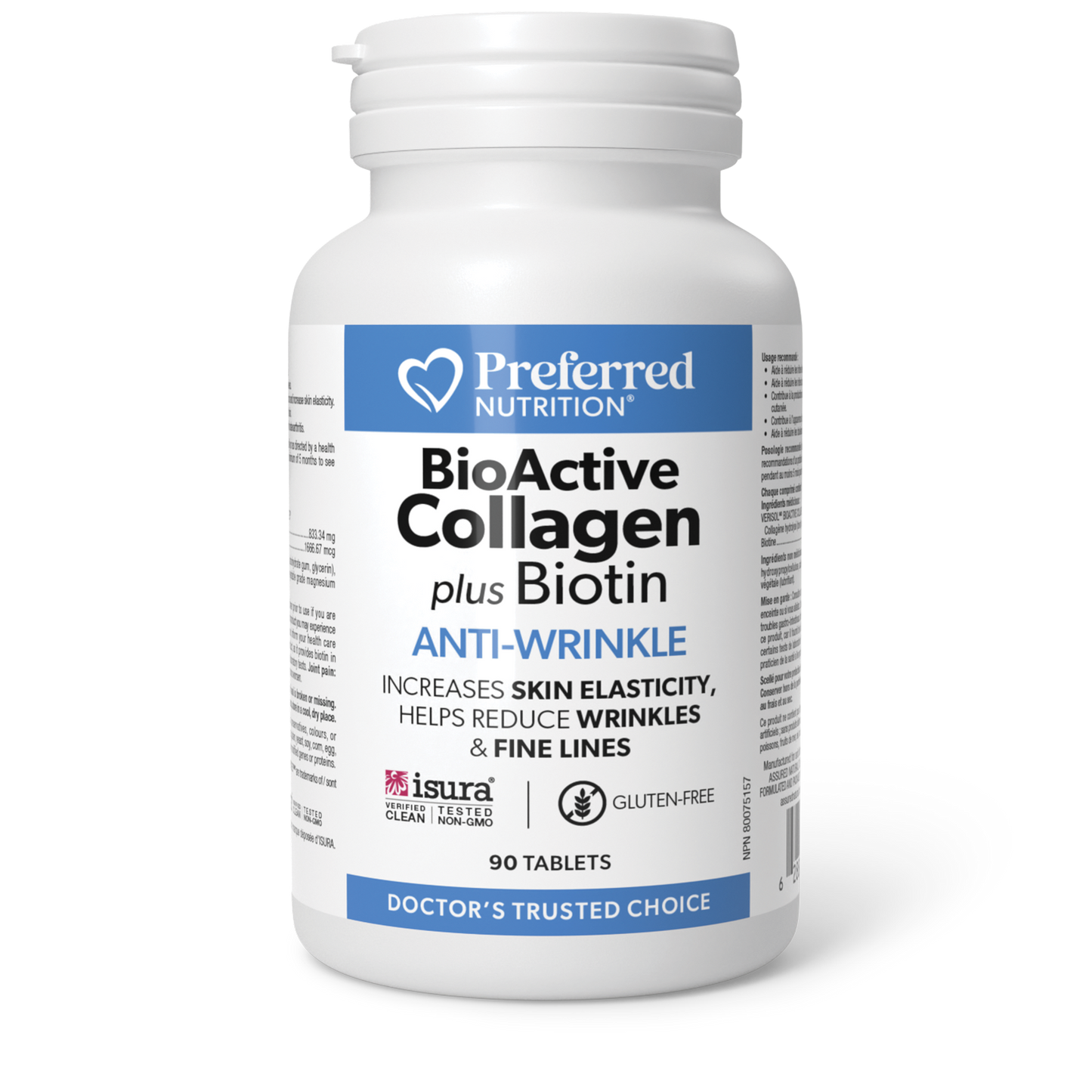 Preferred Nutrition® BioActive Collagen plus Biotin 90 Tablets