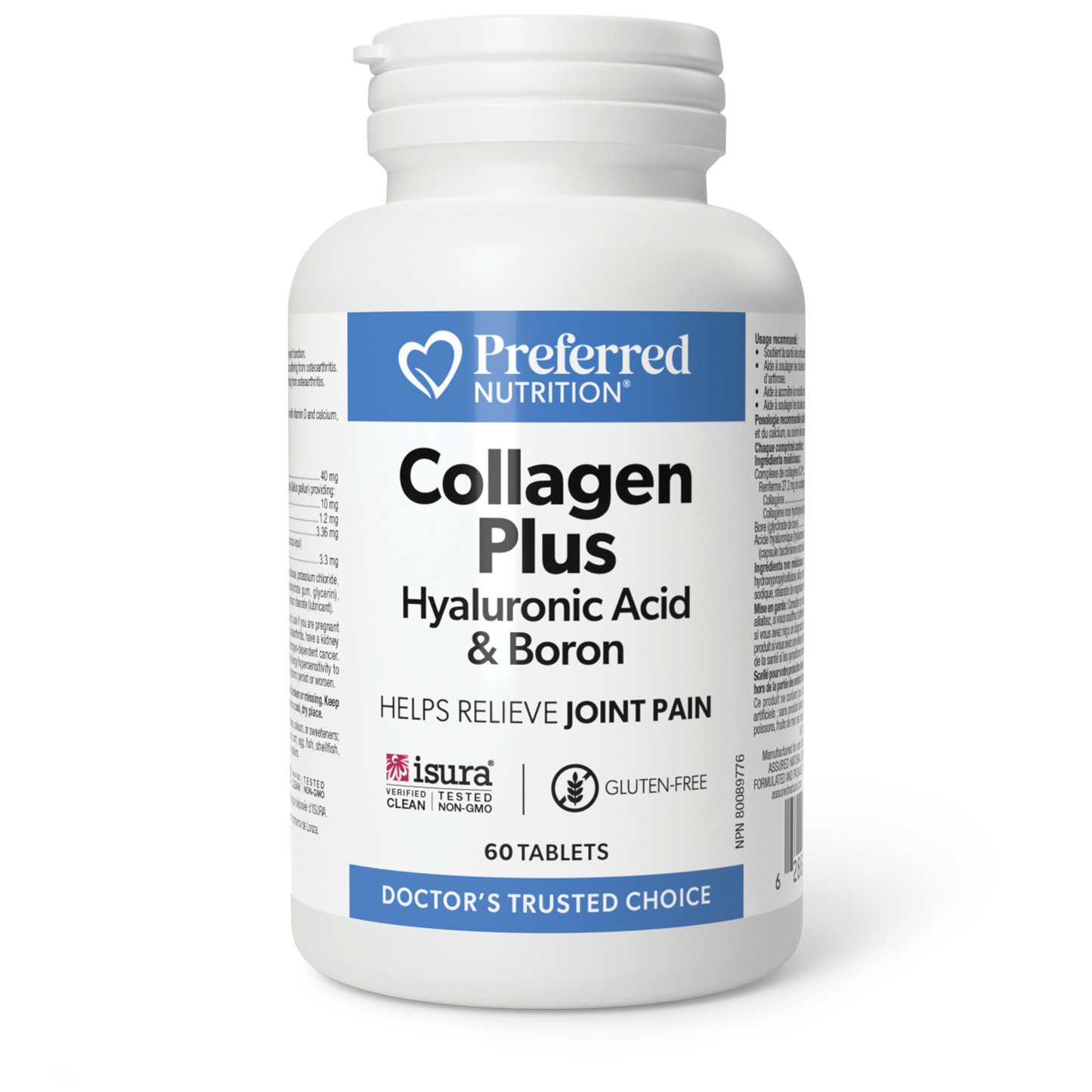 Preferred Nutrition® Collagen Plus Hyaluronic Acid & Boron 60 Tablets