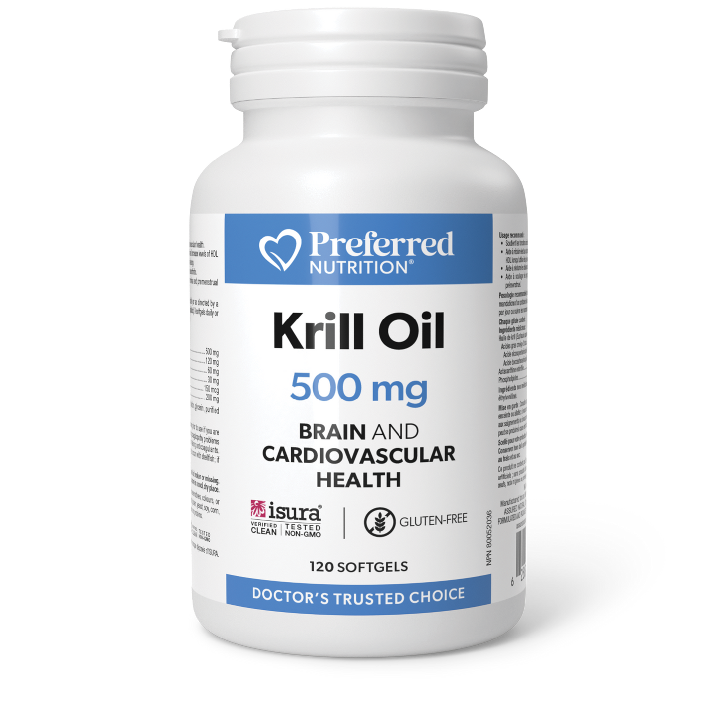 Preferred Nutrition® Krill Oil 500 mg 120 Softgels