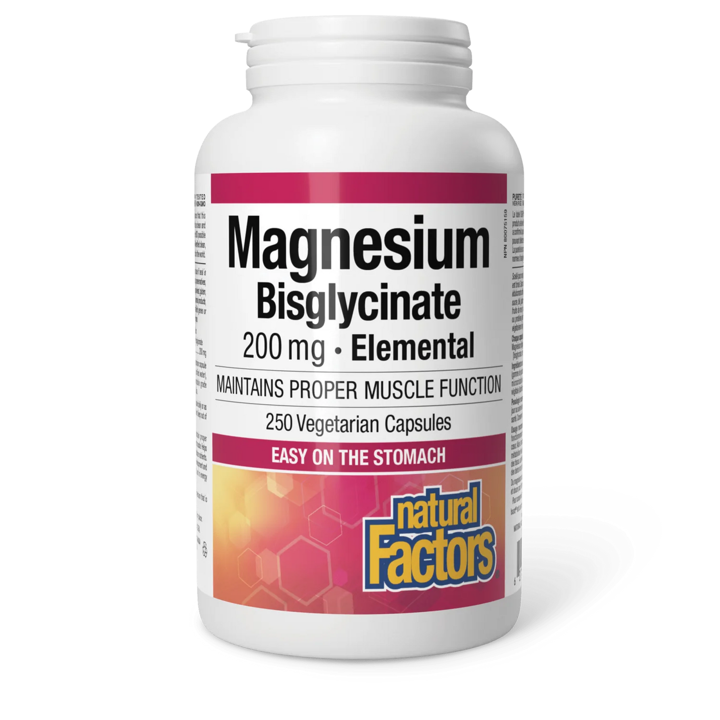 Magnesium Bisglycinate 200 mg Elemental-250 Capsules