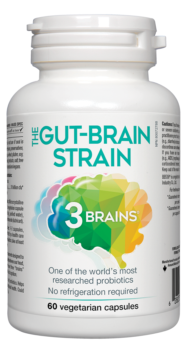 3 Brains® The Gut-Brain Strain 60 Vegetarian Capsules