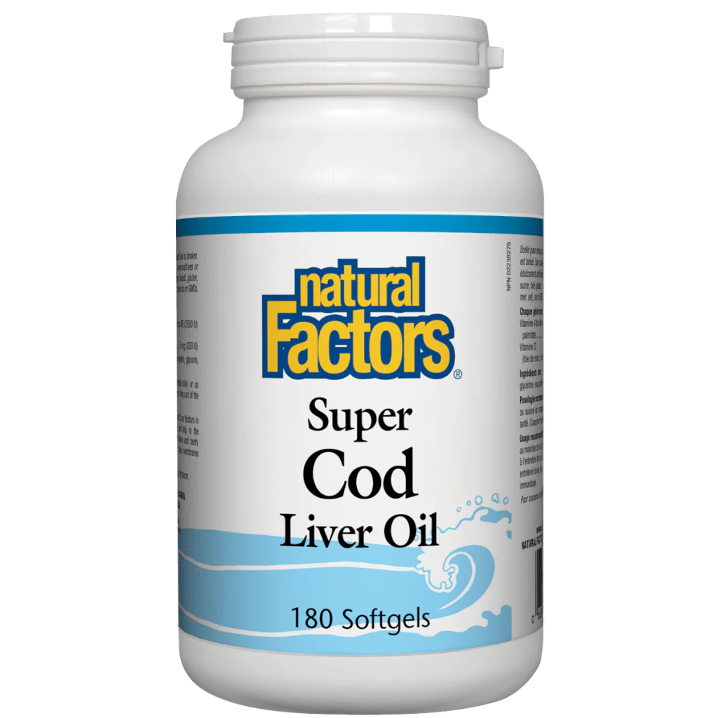 Super Cod Liver Oil Softgels, 180 softgels -Natural Factors
