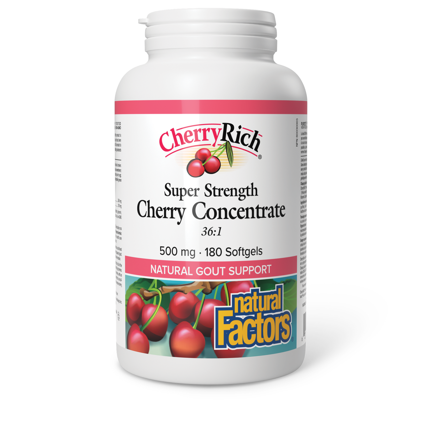 Natural Factors CherryRich® Super Strength Cherry Concentrate 500 mg 180 Softgels
