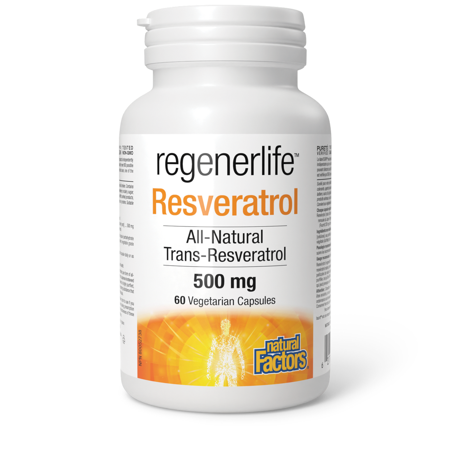 Natural Factors Resveratrol 500 mg 60 Vegetarian Capsules