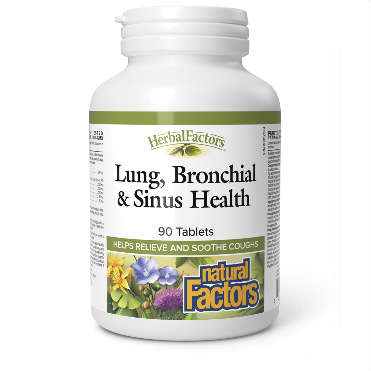 Natural Factors Lung, Bronchial & Sinus Health 90 Tablets