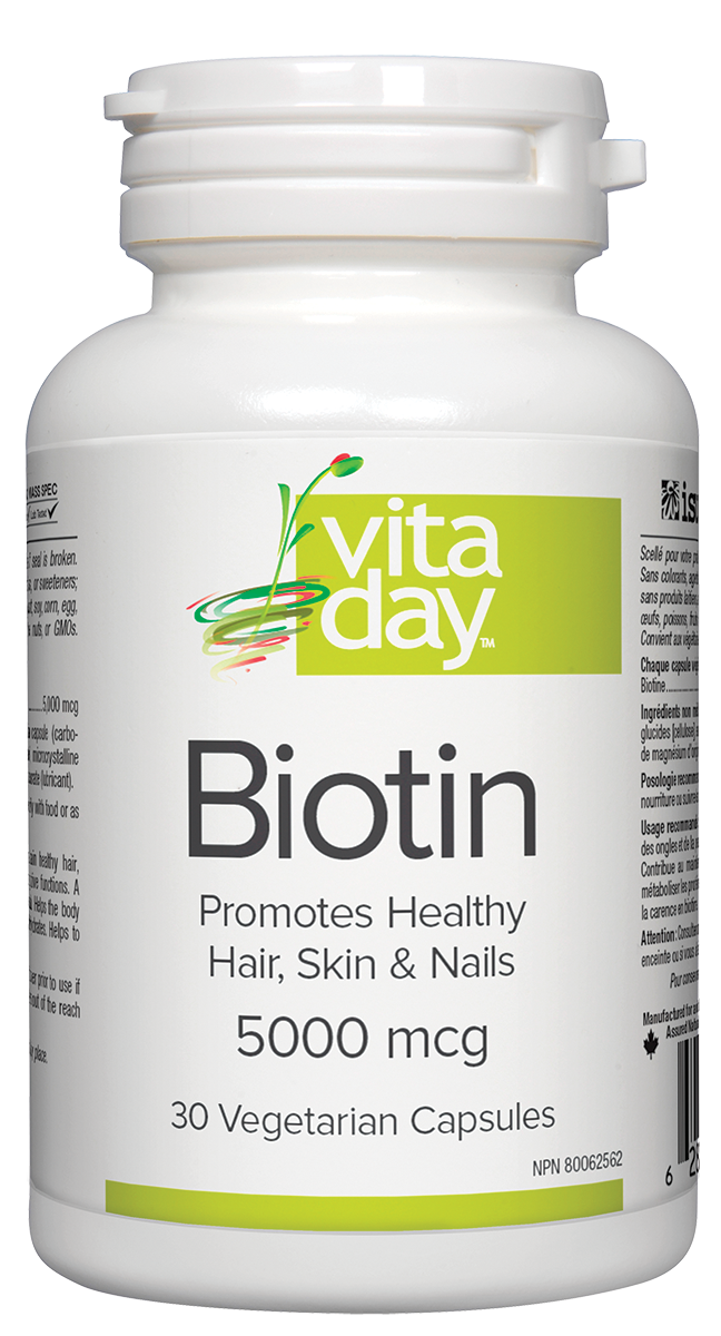 VitaDay™ Biotin 5000 mcg 30 Vegetarian Capsules