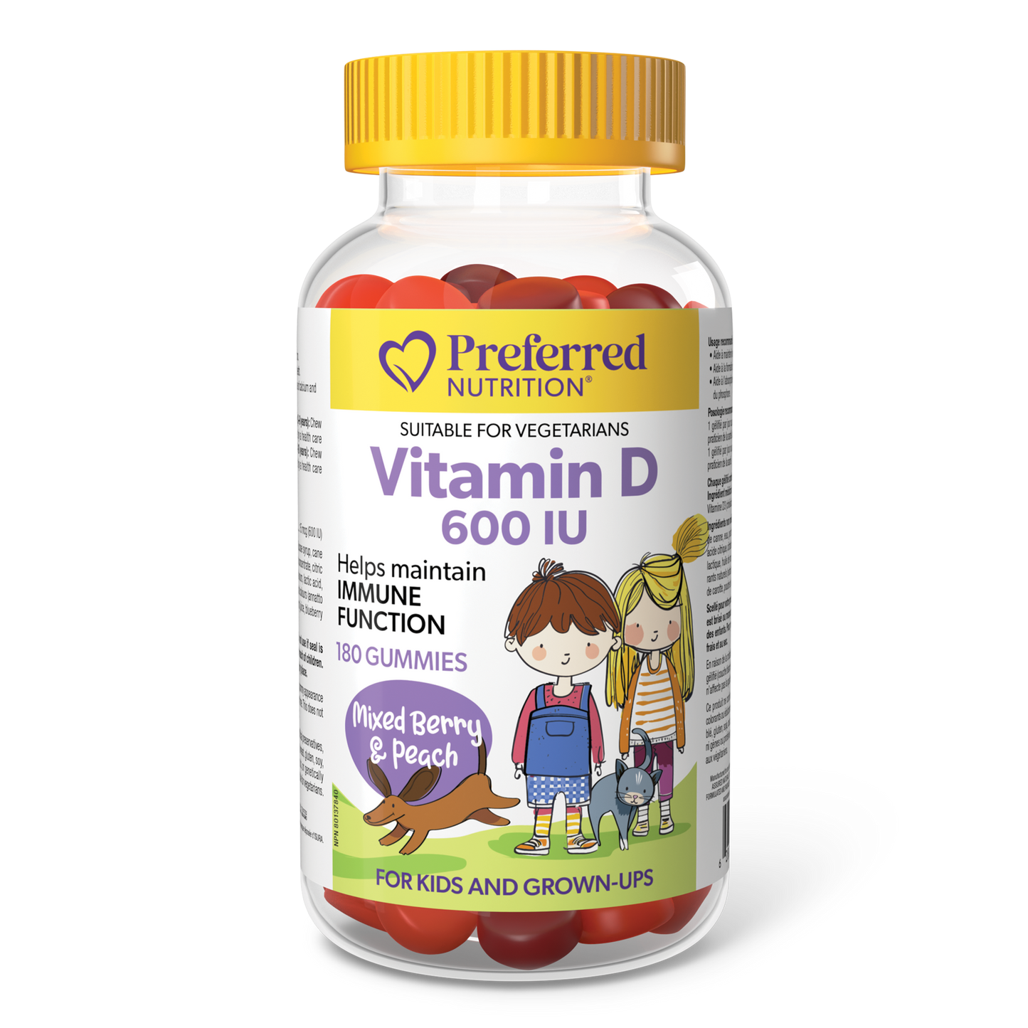 Preferred Nutrition® Vitamin D 600 IU 180 Gummies