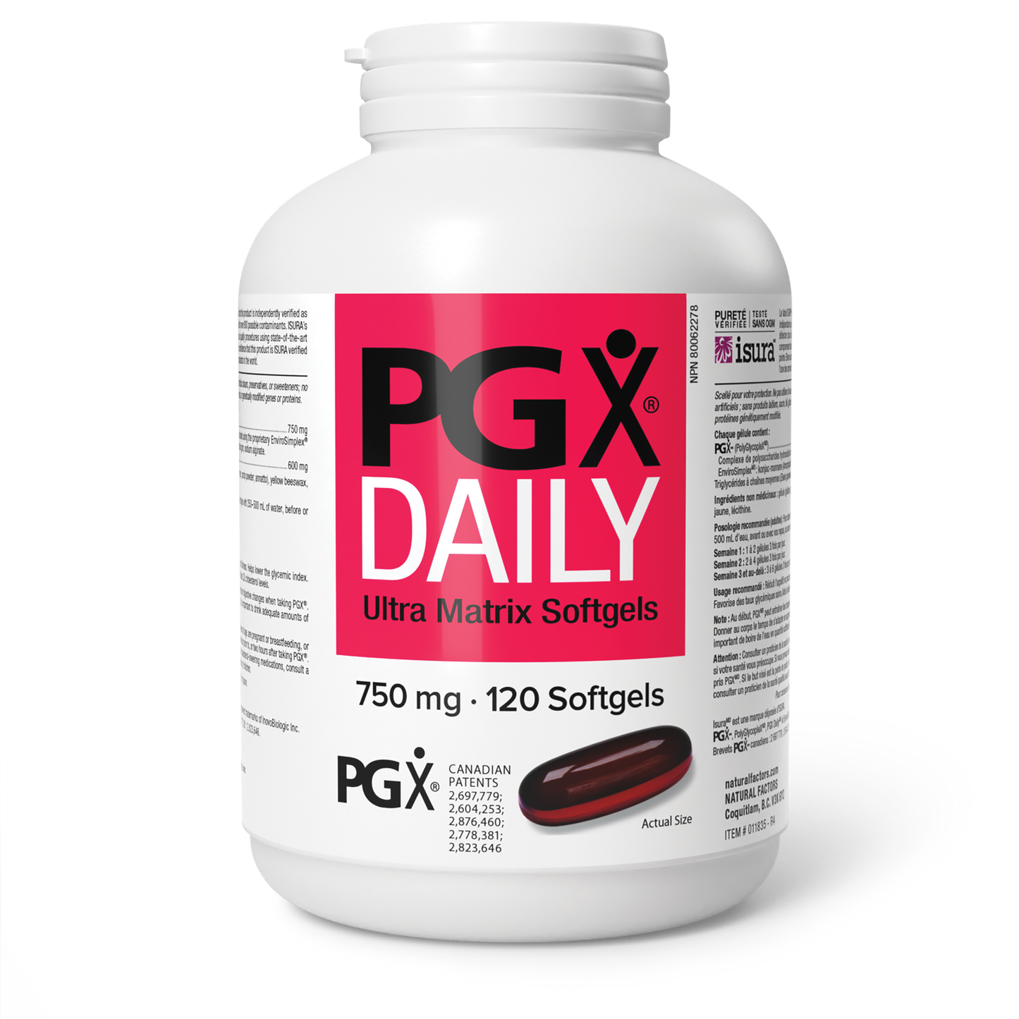 Natural Factors PGX® Daily Ultra Matrix Softgels 750 mg 120 Softgels