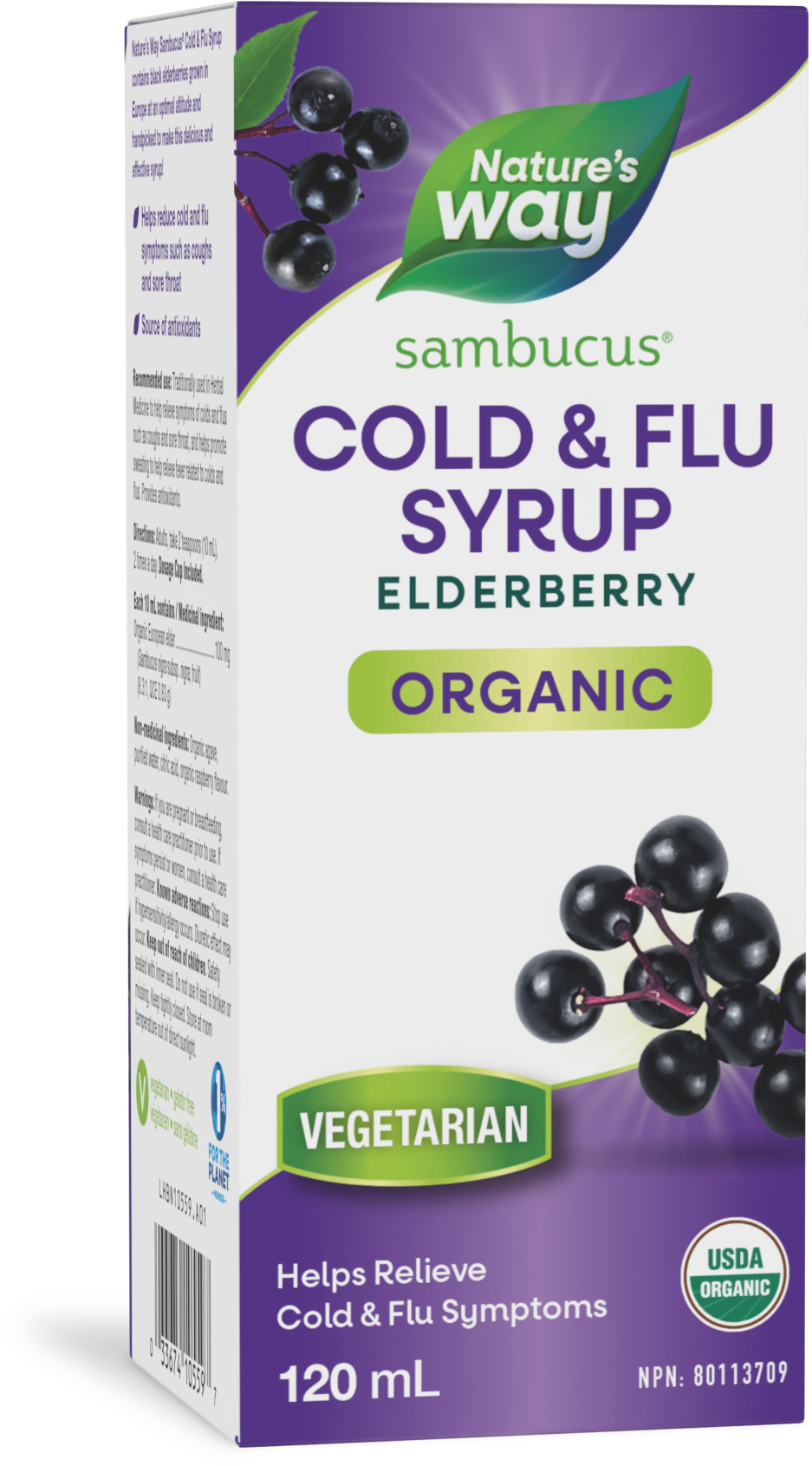 Organic Sambucus Cold and Flu Care, Syrup