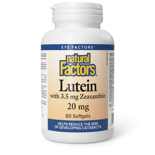 Lutein 20 mg with Zeaxanthin, 60 Softgels - Natural Factors