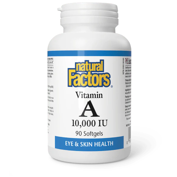 Vitamin A 10,000 IU, 90 Softgels - Natural Factors