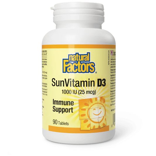 SunVitamin D3 Tablets 1000 IU, 90m Tablets - Natural Factors