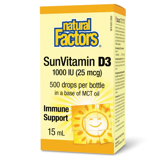 SunVitamin D3 Drops 1000 IU, 15 ML - Natural Factors