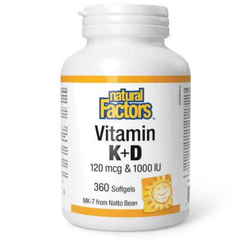 Vitamin K & D 120 mcg & 1000 IU - 360 softgels