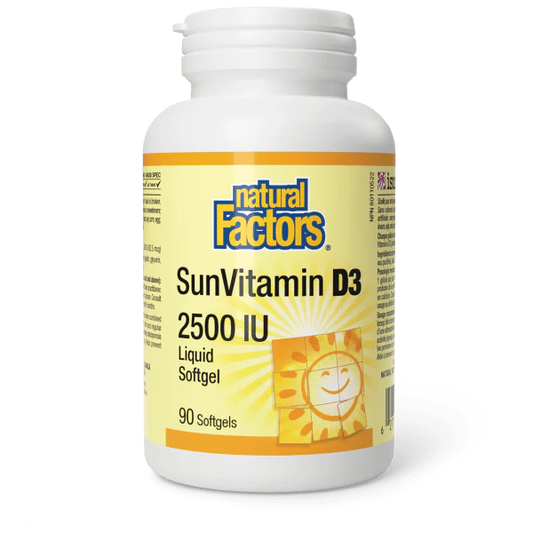SunVitamin D3 2500 IU, 90 Softgels - Natural Factors