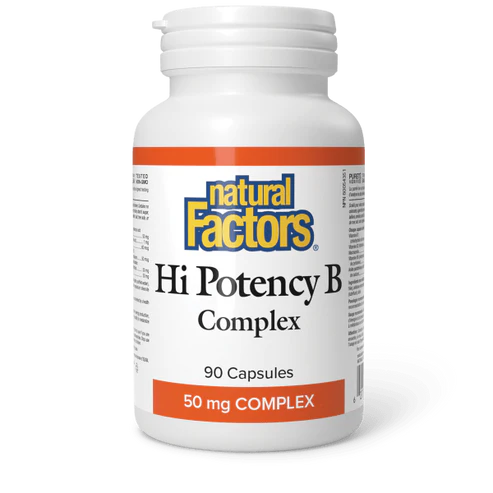 Hi Potency B Complex 50 mg, 90 Capsules - Natural Factors