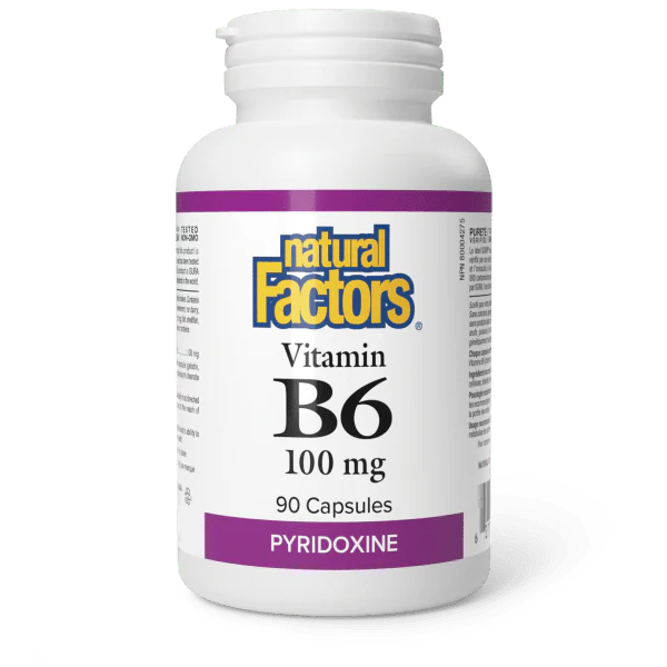 Vitamin B6 100 mg, 90 Capsules - Natural Factors
