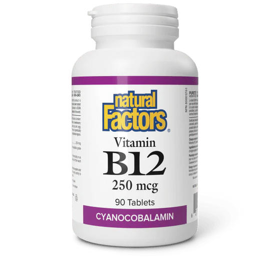 Vitamin B12 250 mcg, 90 Tablets - Natural Factors