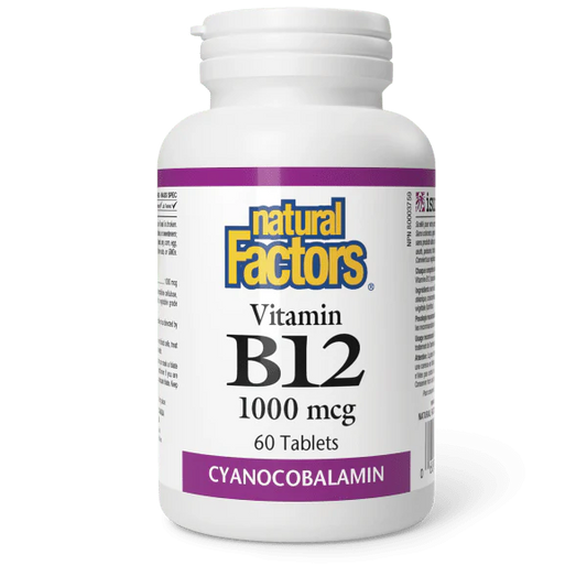 Vitamin B12 1000 mcg, 30 Tablets - Natural Factors