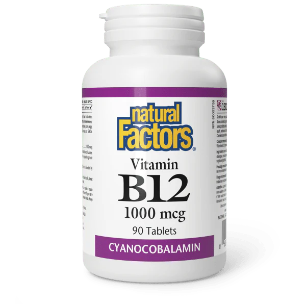 Vitamin B12 1000 mcg, 90 Tablets - Natural Factors