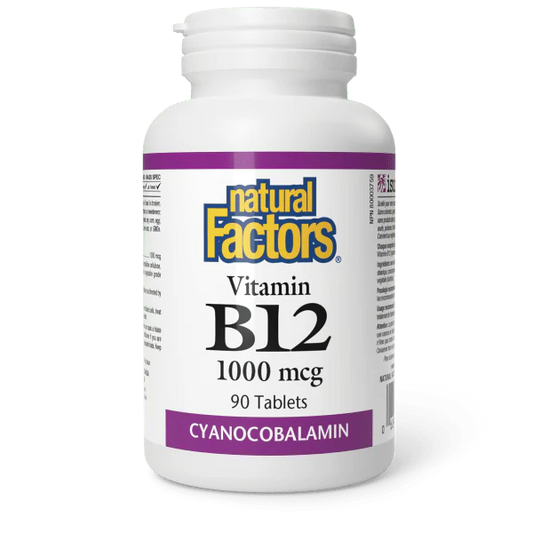 Vitamin B12 1000 mcg, 90 Tablets - Natural Factors