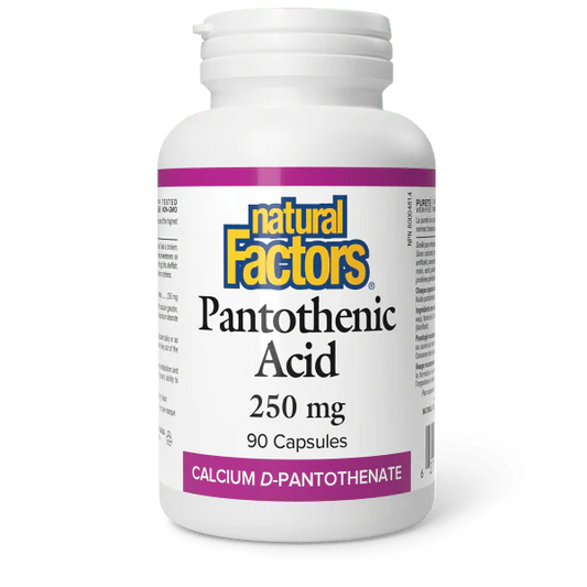 Pantothenic Acid 250 mg, 90 capsules - Natural Factors