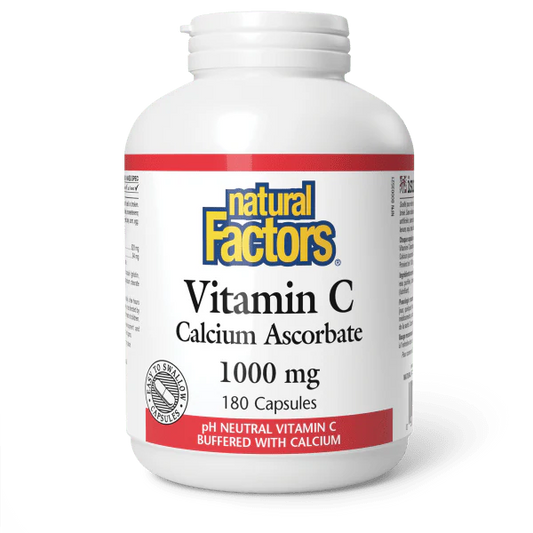 Vitamin C Calcium Ascorbate 1000 mg Capsules, 180 Capsules