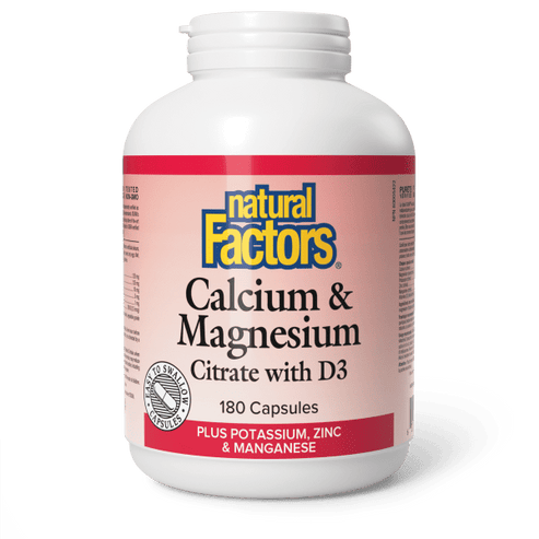 Calcium & Magnesium Citrate with D3 Plus Potassium, Zinc & Manganese 180 Capsules