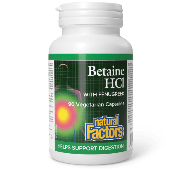 Betaine HCI with Fenugreek, 90 Vegetarian Capsules