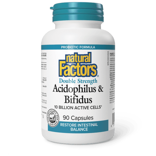 Acidophilus & Bifidus Double Strength 10 Billion Active Cells 90 Capsules