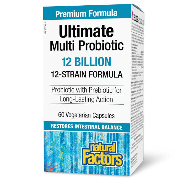 Ultimate Multi Probiotic 12 Billion Live Probiotic Cultures 60 Vegetarian Capsules