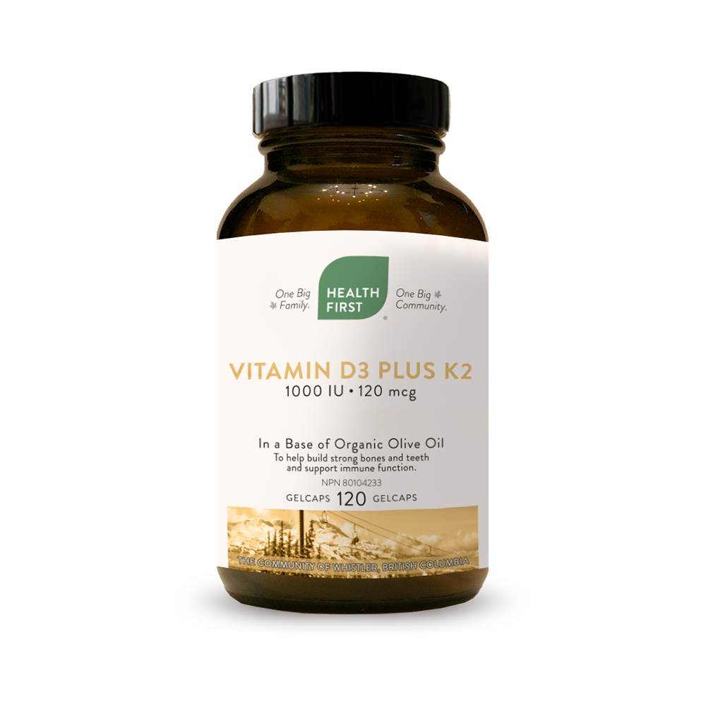 Vitamin D3 Plus K2-120 Capsules