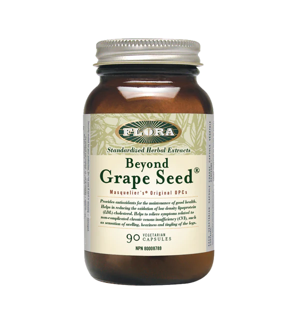 Beyond Grape Seed | Super pépins de raisin, 90 Vegetarian Capsules  - FLORA